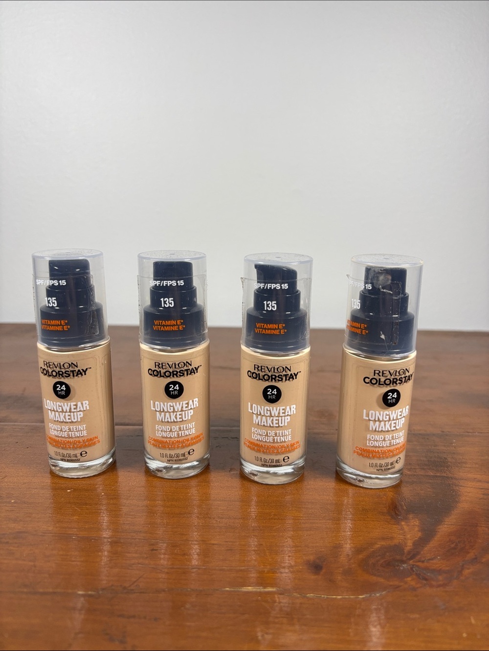 NWT Revlon ColorStay Longwear Makeup Bottles 24H 135 Beige/Tan Shades (4 Pack)